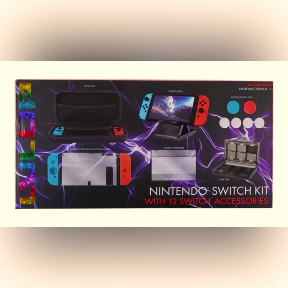 Ninetendo Switch kit with 12 switch accessories